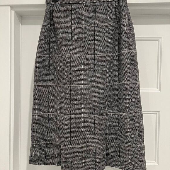 The Edinsburgh Woollen Mill Pure New Wool Gray Blazer Jacket & Skirt Set Size 10 - Picture 6 of 8